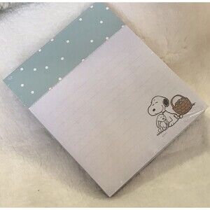 Peanuts Snoopy Rabbit Bunny 4.5" x 5.5" Notepad 250 Lined Sheets Graphique NEW